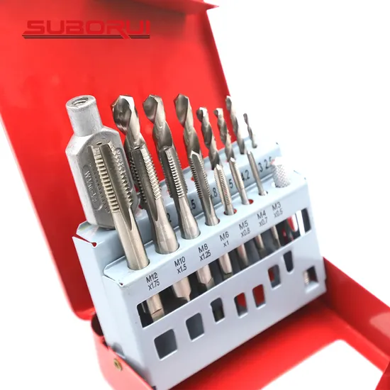 Suborui Car Repair Tool HSS Metric Wrench Thread Cutting Tap Screw Thread Tap and Die Set for Professional Metal Alloy Steel